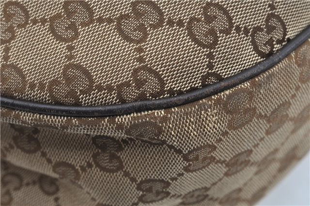 Authentic GUCCI Sukey Shoulder Tote Bag GG Canvas Leather 362726 Brown J9656