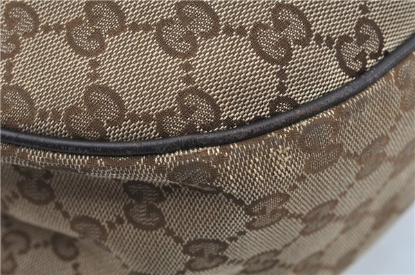 Authentic GUCCI Sukey Shoulder Tote Bag GG Canvas Leather 362726 Brown J9656
