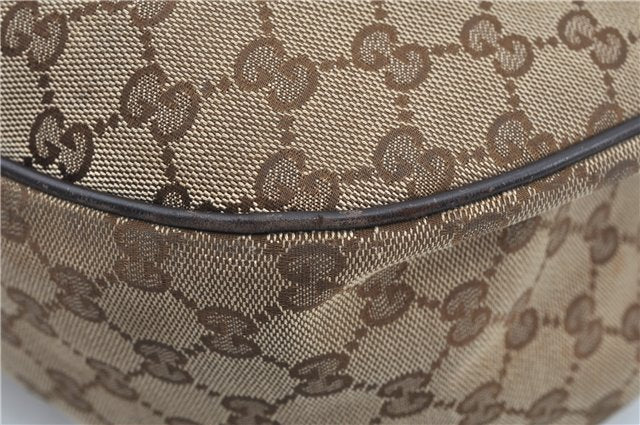 Authentic GUCCI Sukey Shoulder Tote Bag GG Canvas Leather 362726 Brown J9656