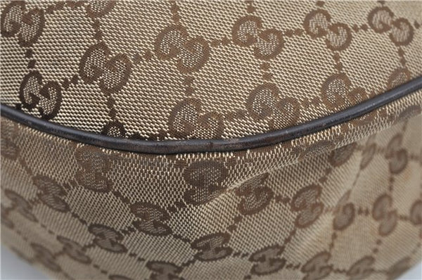 Authentic GUCCI Sukey Shoulder Tote Bag GG Canvas Leather 362726 Brown J9656