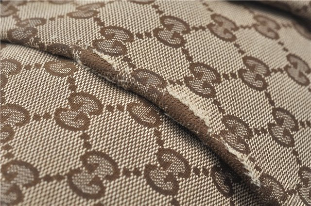 Authentic GUCCI Sukey Shoulder Tote Bag GG Canvas Leather 362726 Brown J9656