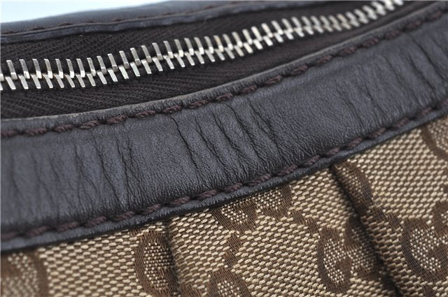 Authentic GUCCI Sukey Shoulder Tote Bag GG Canvas Leather 362726 Brown J9656