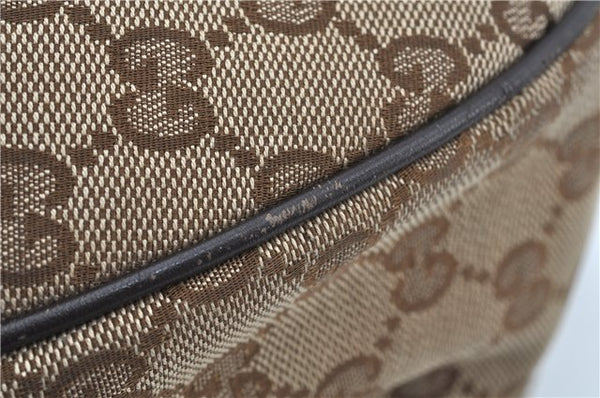 Authentic GUCCI Sukey Shoulder Tote Bag GG Canvas Leather 362726 Brown J9656