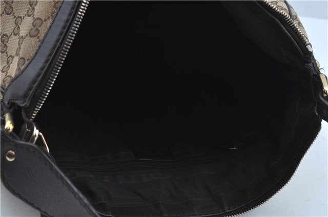 Authentic GUCCI Sukey Shoulder Tote Bag GG Canvas Leather 362726 Brown J9656