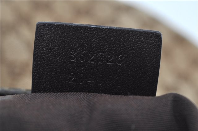 Authentic GUCCI Sukey Shoulder Tote Bag GG Canvas Leather 362726 Brown J9656