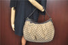 Authentic GUCCI Sukey Shoulder Tote Bag GG Canvas Leather 362726 Brown J9656