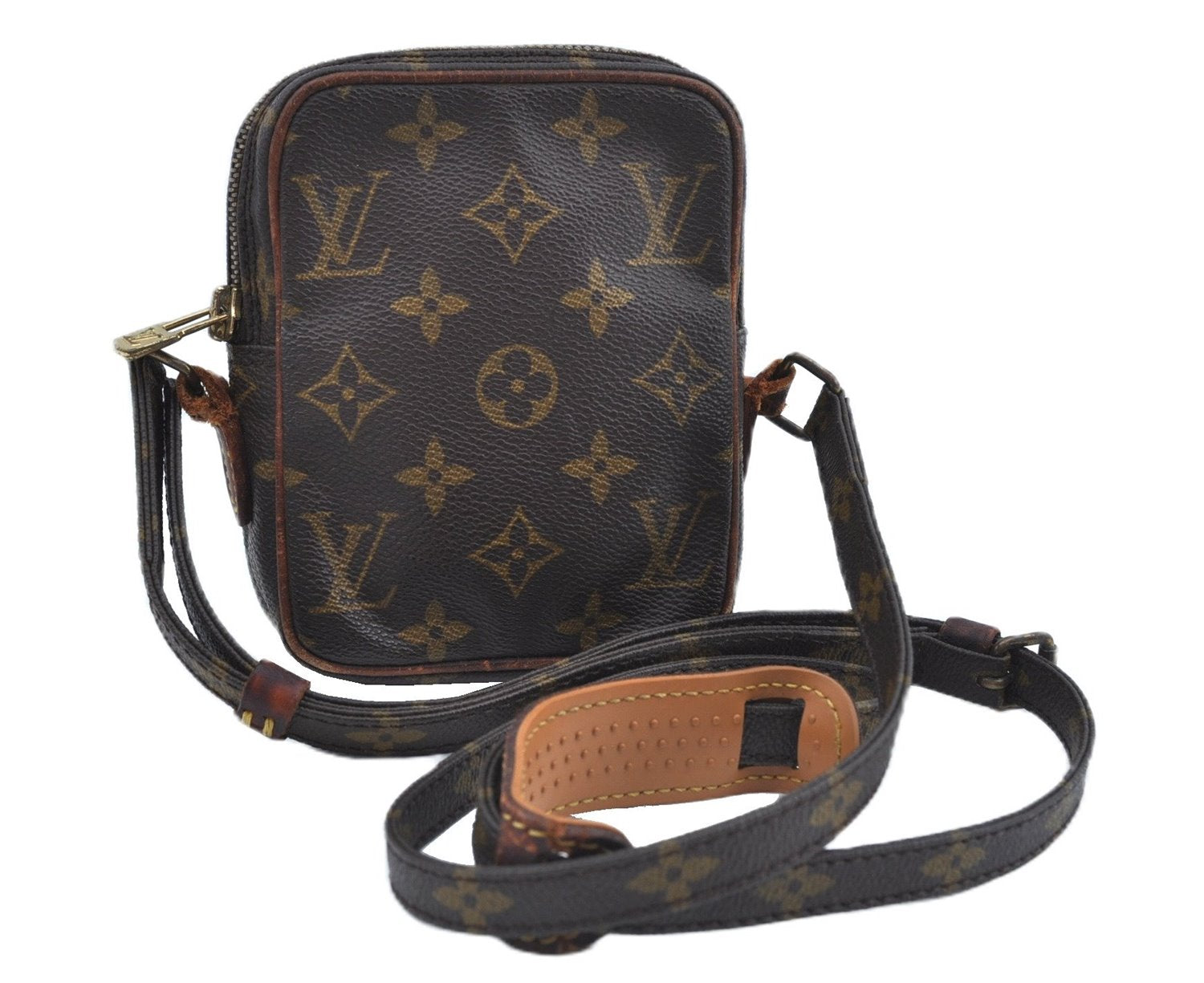 Auth Louis Vuitton Monogram Mini Poche Danube Shoulder Cross Bag M45268 LV J9663