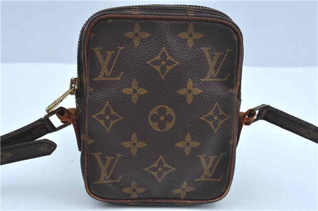 Auth Louis Vuitton Monogram Mini Poche Danube Shoulder Cross Bag M45268 LV J9663