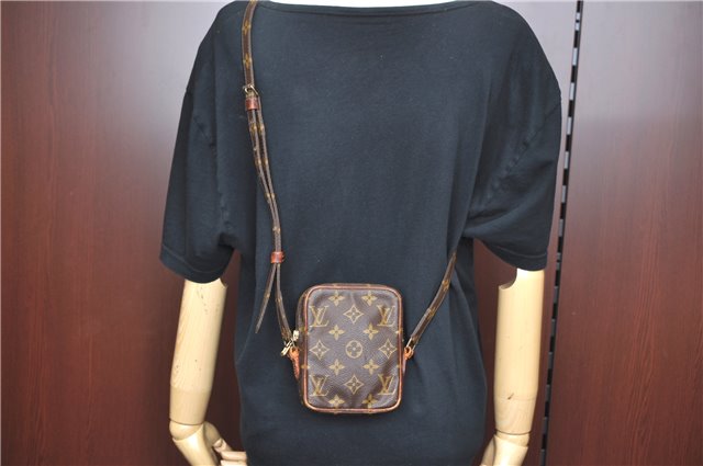 Auth Louis Vuitton Monogram Mini Poche Danube Shoulder Cross Bag M45268 LV J9663