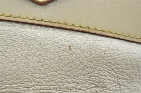 Authentic Louis Vuitton Suhali Lockit MM Hand Bag White Ivory M91874 LV J9667