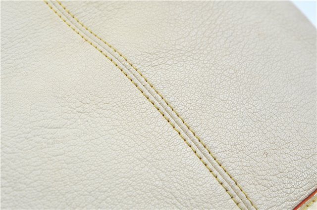 Authentic Louis Vuitton Suhali Lockit MM Hand Bag White Ivory M91874 LV J9667