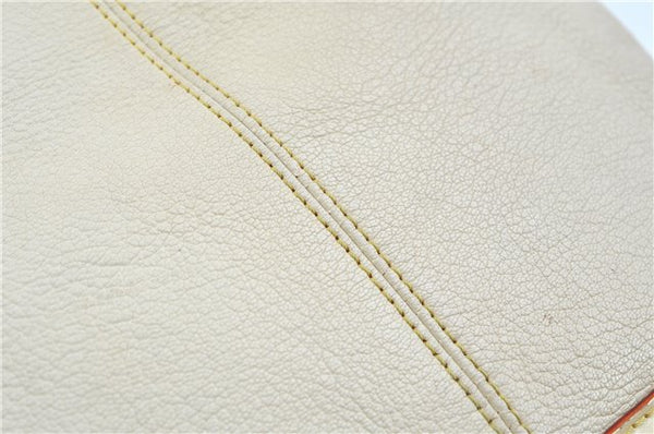 Authentic Louis Vuitton Suhali Lockit MM Hand Bag White Ivory M91874 LV J9667