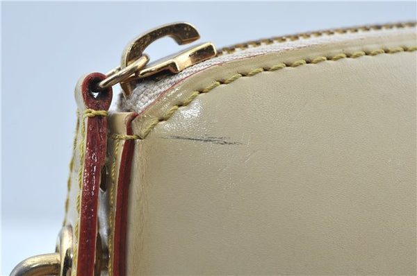 Authentic Louis Vuitton Suhali Lockit MM Hand Bag White Ivory M91874 LV J9667