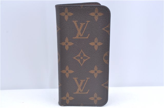 Authentic Louis Vuitton Monogram Folio Iphone 8 Case M61905 LV J9668