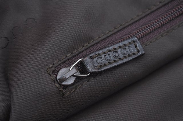 Authentic GUCCI Shoulder Cross Body Bag Nylon Leather 0013311 Khaki Green J9669