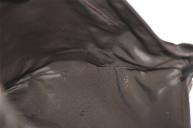 Authentic GUCCI Shoulder Cross Body Bag Nylon Leather 0013311 Khaki Green J9669