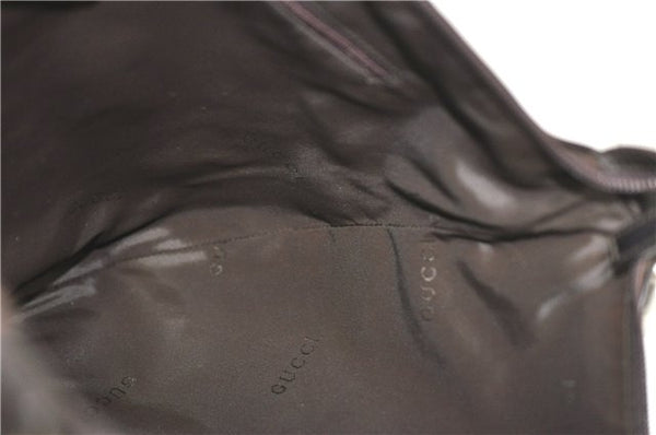 Authentic GUCCI Shoulder Cross Body Bag Nylon Leather 0013311 Khaki Green J9669