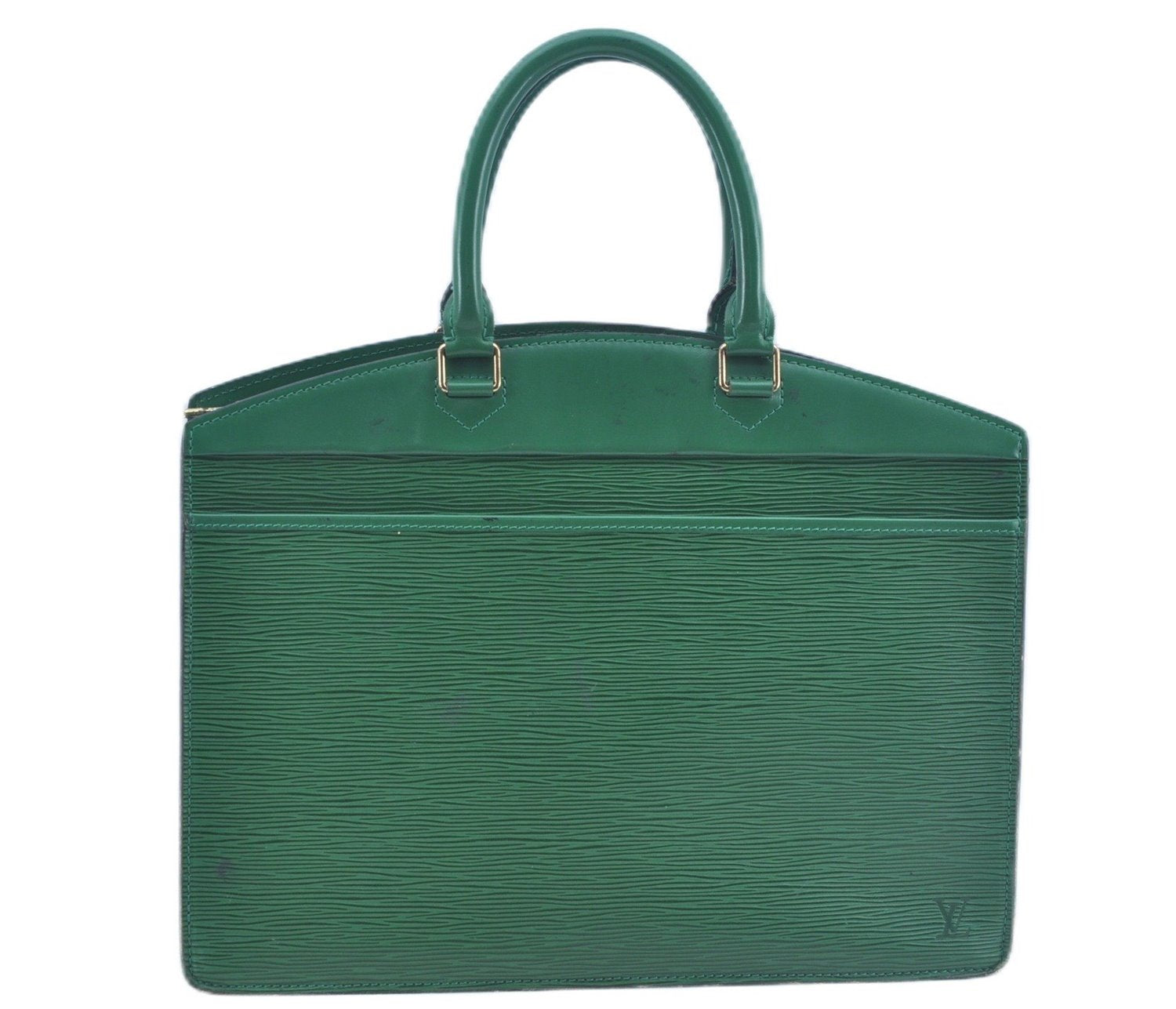 Authentic Louis Vuitton Epi Riviera Hand Bag Purse Green M48184 LV J9670
