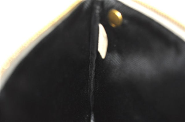 Authentic CELINE TRIO Shoulder Cross Body Bag Purse Leather Ivroy J9671