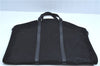 Authentic PRADA Nylon Tessuto Leather Garment Cover Black J9678