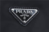 Authentic PRADA Nylon Tessuto Leather Garment Cover Black J9678