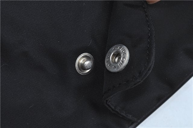 Authentic PRADA Nylon Tessuto Leather Garment Cover Black J9678