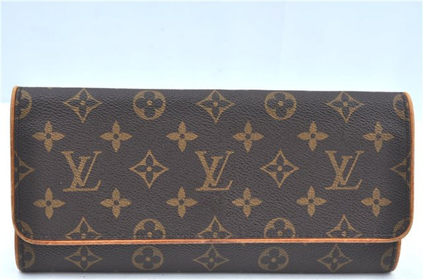 Authentic Louis Vuitton Monogram Pochette Twin GM Shoulder Bag M51852 LV J9679