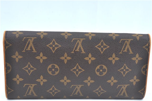Authentic Louis Vuitton Monogram Pochette Twin GM Shoulder Bag M51852 LV J9679
