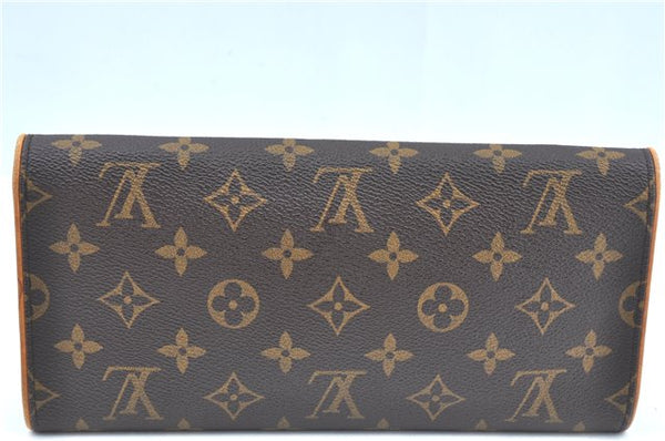 Authentic Louis Vuitton Monogram Pochette Twin GM Shoulder Bag M51852 LV J9679