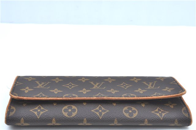 Authentic Louis Vuitton Monogram Pochette Twin GM Shoulder Bag M51852 LV J9679