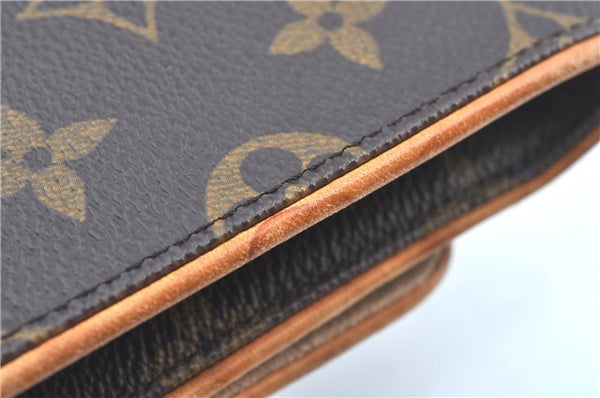 Authentic Louis Vuitton Monogram Pochette Twin GM Shoulder Bag M51852 LV J9679