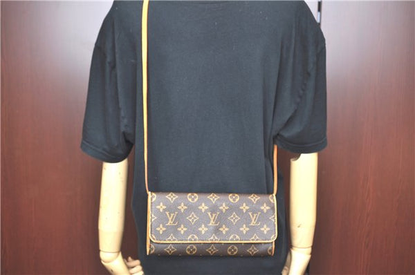 Authentic Louis Vuitton Monogram Pochette Twin GM Shoulder Bag M51852 LV J9679