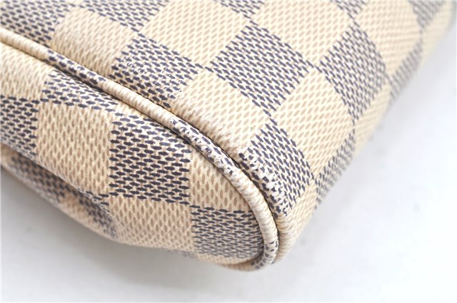 Auth Louis Vuitton Damier Azur Favorite MM Shoulder Clutch Bag N41275 LV J9680