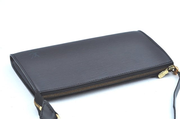 Authentic Louis Vuitton Epi Pochette Accessoires Pouch Black M52942 LV J9682