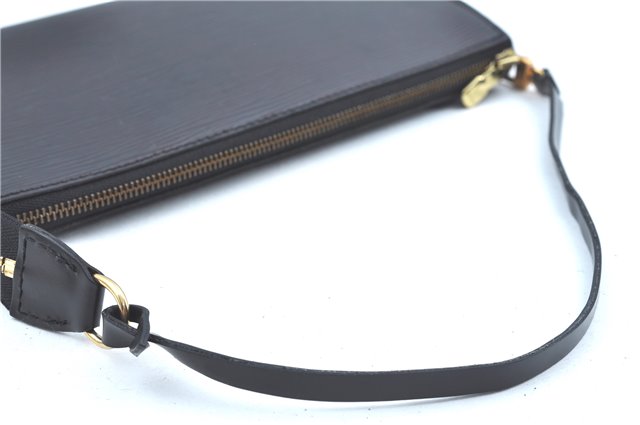 Authentic Louis Vuitton Epi Pochette Accessoires Pouch Black M52942 LV J9682