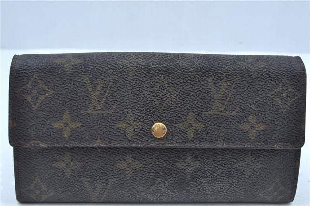 Auth Louis Vuitton Monogram Pochette Porte Monnaie Credit Wallet M61726 LV J9685