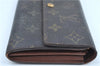 Auth Louis Vuitton Monogram Pochette Porte Monnaie Credit Wallet M61726 LV J9685