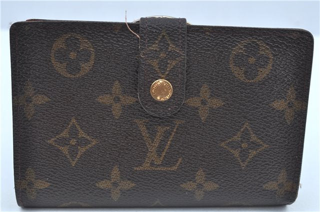 Auth Louis Vuitton Monogram Porte Monnaie Billets Viennois M61663 Wallet J9686