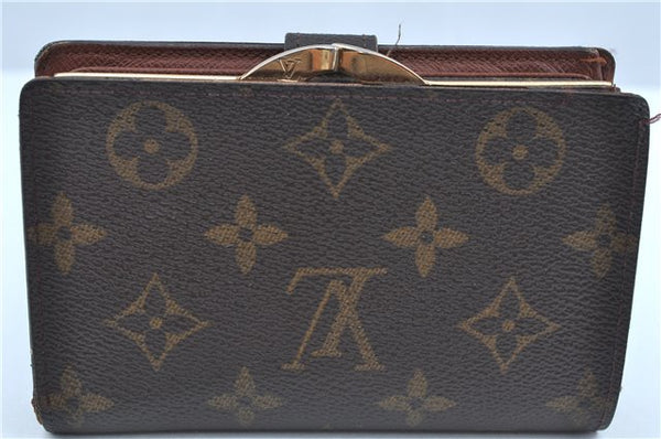 Auth Louis Vuitton Monogram Porte Monnaie Billets Viennois M61663 Wallet J9686