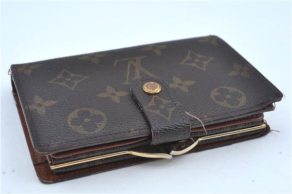 Auth Louis Vuitton Monogram Porte Monnaie Billets Viennois M61663 Wallet J9686