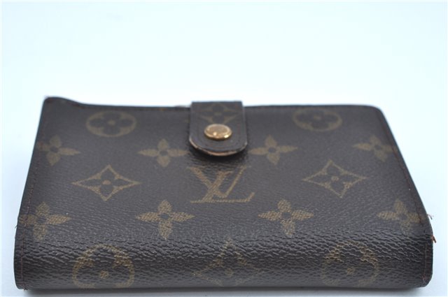 Auth Louis Vuitton Monogram Porte Monnaie Billets Viennois M61663 Wallet J9686