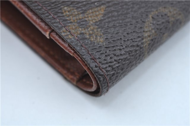 Auth Louis Vuitton Monogram Porte Monnaie Billets Viennois M61663 Wallet J9686