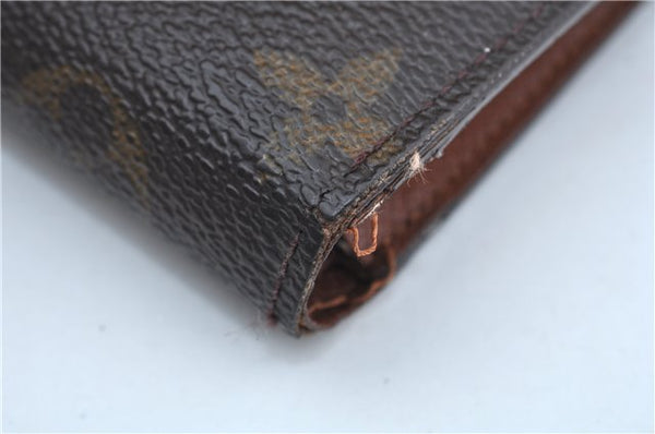 Auth Louis Vuitton Monogram Porte Monnaie Billets Viennois M61663 Wallet J9686