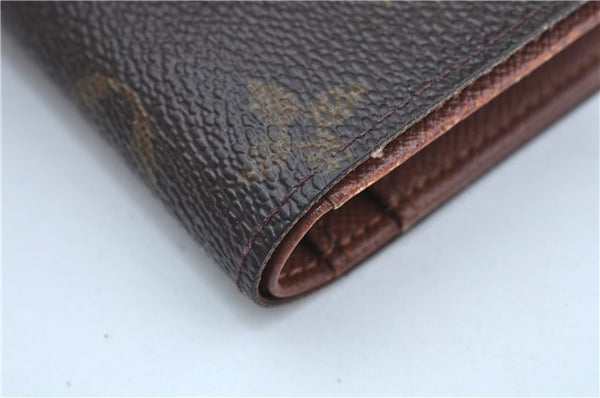 Auth Louis Vuitton Monogram Porte Monnaie Billets Viennois M61663 Wallet J9686