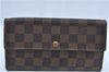 Authentic Louis Vuitton Damier Pochette Porte Monnaie Credit N61724 Wallet J9687