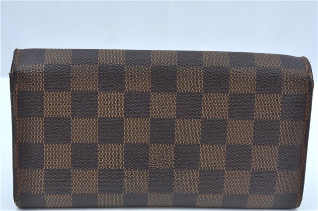 Authentic Louis Vuitton Damier Pochette Porte Monnaie Credit N61724 Wallet J9687