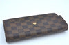 Authentic Louis Vuitton Damier Pochette Porte Monnaie Credit N61724 Wallet J9687