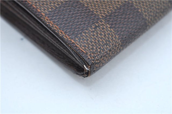 Authentic Louis Vuitton Damier Pochette Porte Monnaie Credit N61724 Wallet J9687