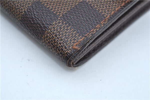 Authentic Louis Vuitton Damier Pochette Porte Monnaie Credit N61724 Wallet J9687