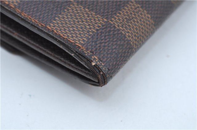 Authentic Louis Vuitton Damier Pochette Porte Monnaie Credit N61724 Wallet J9687